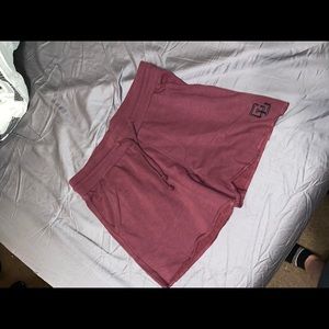 Maroon leg day shorts